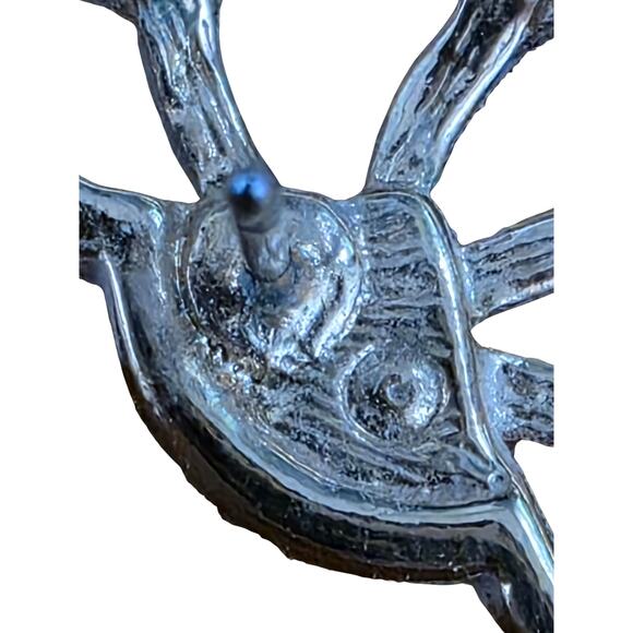 VTG 1987 Avon Stud Earrings Gold & Rhinestones Fan Timeless - Picture 2 of 3